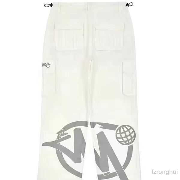 

men's pants minus two cargo harajuku casual loose punk rock straight wide leg trouser streetwear y2k pant retro street trend overalls e, Black