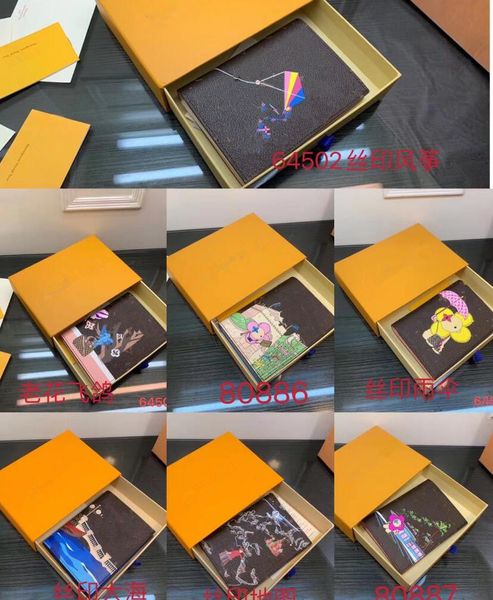 

designer sunflower letter wallet luxury brand panda bear women coin purses card holders designer wallet mens clutch bags passport holder poc, Red;black