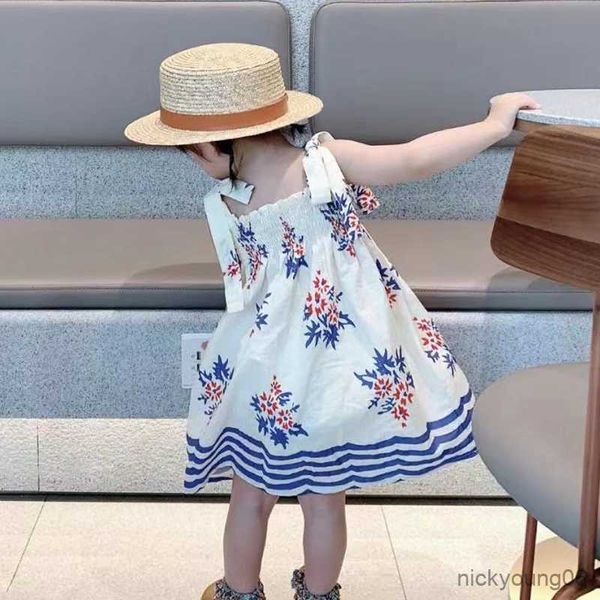 

girl's dresses girls dress ice flower crumpled stripe princess party summer new fashion baby kids children's clothing r230607, Red;yellow