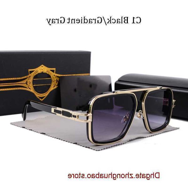 

2023 vintage sunglasses square women's sun glasses fashion designer shades luxury golden frame uv400 gradient lxn-evo dita o8yl, White;black