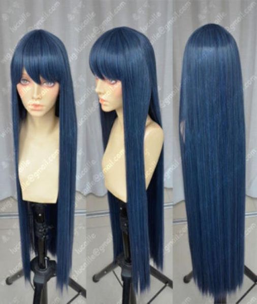 

danganronpa maizono sayaka 100cm blue black cosplay party synthetic wig5721279, Black;brown
