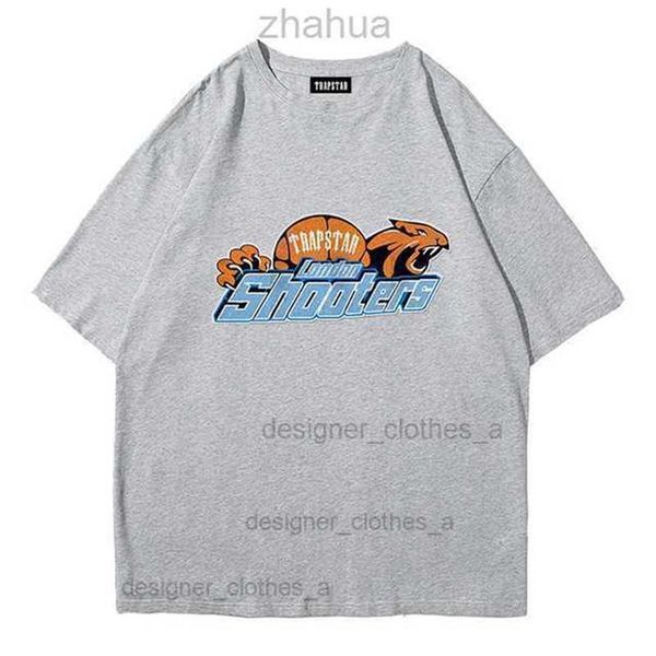 

t shirt for men trapstar summer graphic print cotton male casual tees streetwear y2k brand man clothes jzs, White;black