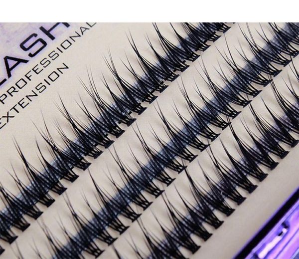 

01mm ultra soft new individual mink eyelash extension fishtail shape120root knot cluster eye lashes natural makeup tool8358736