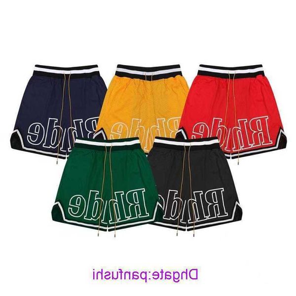

rhude shorts wholesale designer for sale men's capsule shorts summer beach pants mesh breathable sweat wicking loose fitness sports bas, White;black