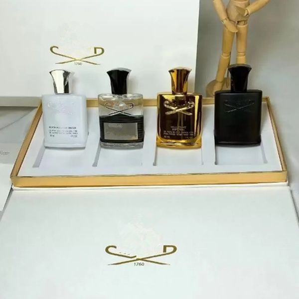 

men perfume 4pcs set for creed aventus cologne eau de parfum long lasting fragrance incense scent fragrant silver moun