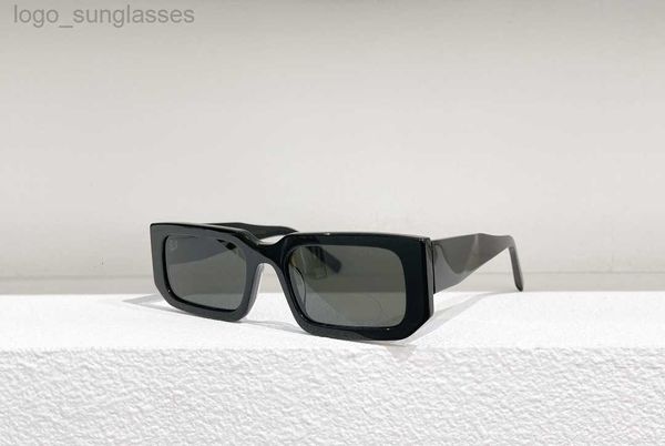 

anti-ultraviolet luxury mens designer sunglasses for men women triangle decorated big mirror legs famous brand glasses 06ys eye protection, White;black