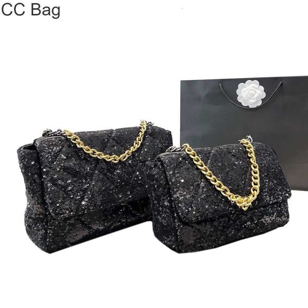 

cc bag 9a designers classic 19 sequins flap shoulder bags handbags quality quilted matelasse handbag totes gold silver metal chain crossbody, White
