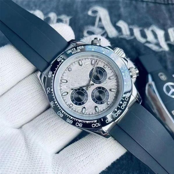

mens watches automatic mechanical sapphire glass 40mm stainless steel have silver dial solid clasp montre de luxe super luminous movement wr, Slivery;brown