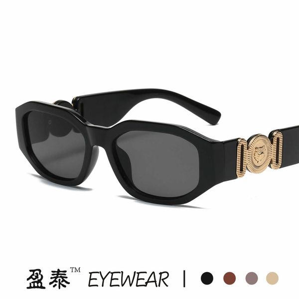 

2022 new style small square fashion polygonal head glasses personality street pgraphy sunglasses, White;black