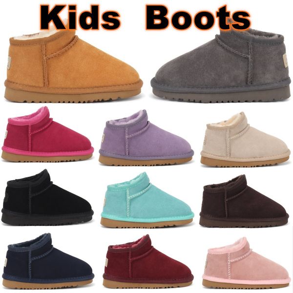 

kids australia boots boys mini girls shoes uggi boot baby toddlers children kid sneakers designer trainers winter booties youth infants genu, Black