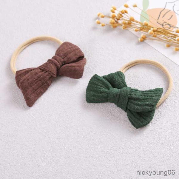 

hair accessories baby headband bow headbands for girls elastic bands kid infant newborn cotton band turban r230608, Slivery;white