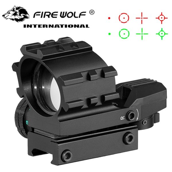 

fire wolf hunting optical sight red dot holographic rifle airsoft pistol tactical 4 reticle spotting scope for rifle hunting
