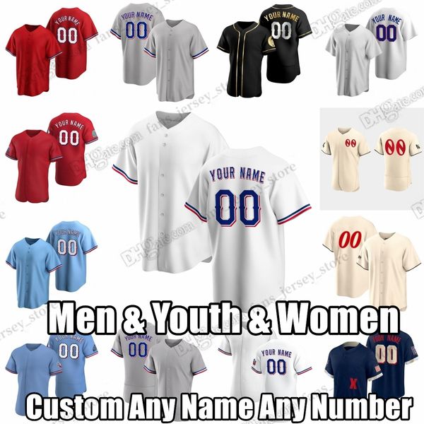 

custom s-6xl nolan ryan baseball jersey josh smith dane dunning jonathan hernandez ian kennedy jose leclerc martin perez josh sborz will smi, Blue;black