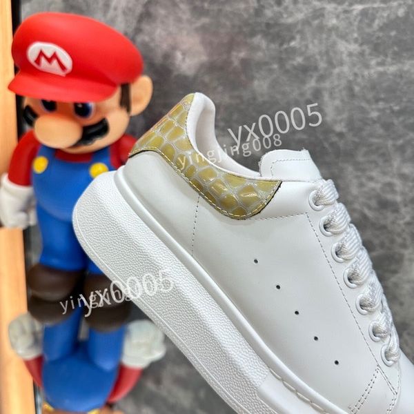 

2023r womans quality classics flat sneaker casual shoes leather white letter overlays fashion platfnorm sneakers, Black