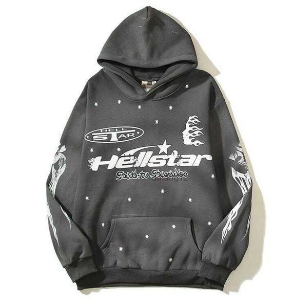 

hellstar vintage hoodies for men women sweatshirts hooded flame designer hoodie long sleeve coat ebar le4m, Black