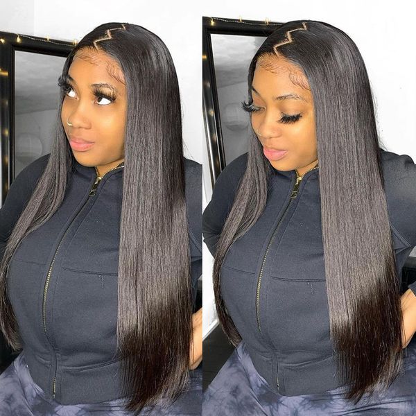 

lace frontal wig 13x4 lace front wig human hair 30 34inch bone straight transparent lace human hair wigs 4x4 lace closure wig, Black;brown