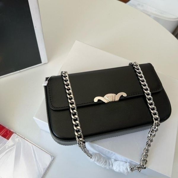 

women's handbag designer shoulder bag fashion chain bag classic leather metal clasp crossbody bag casual commute solid color small squa