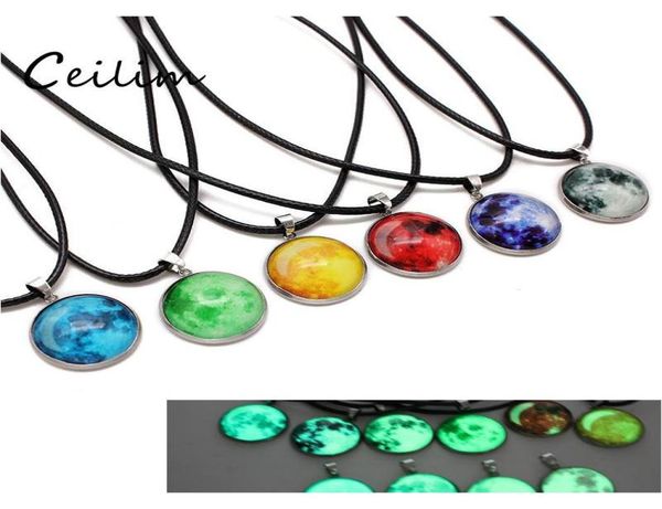 

new arrivals glow in the dark nebula leather necklace galaxy astronomy pendant space universe necklace milky way j sqcfwk homes2004903929, Silver