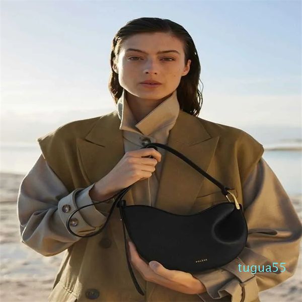 

designer underarm bag with niche design one shoulder crossbody leather pea bag
