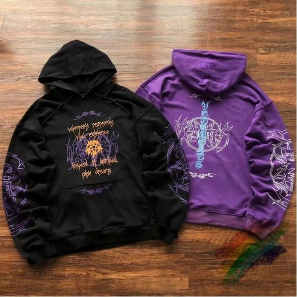 

hoodie men women 1 quality embroidered black purple sweatshirts pullovers, Black;brown