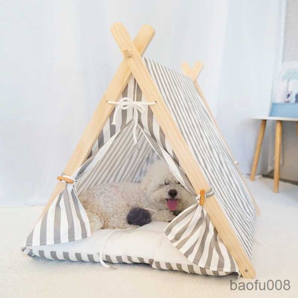 

cat carriers houses wood pet tent house tent portable cat house washable outdoor indoor cat travel with mat r230608