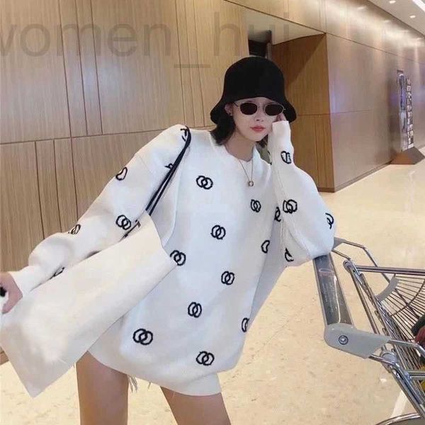 

women's sweaters designer delicate embroidered sweater woman autumn and winter slim large undershirt students han version of long-sleev, White;black