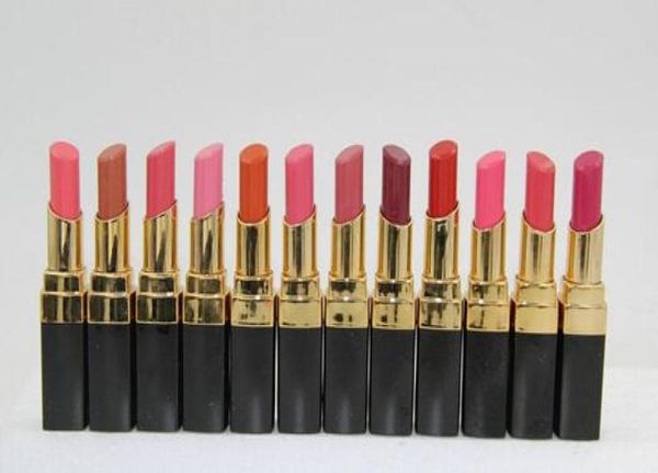 

12pcslot new cosmetics makeup rouge lipstick lip stick 12 color 35g8124424