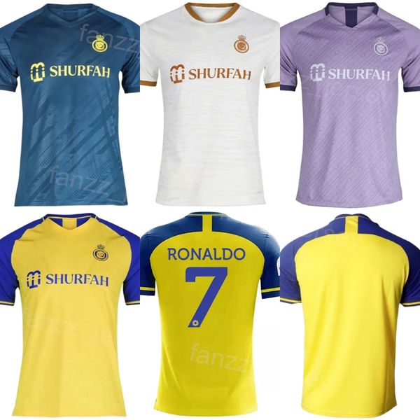 

2023 soccer al nassr jersey 7 cristiano ronaldo 94 anderson talisca 18 luiz gustavo ghareeb ahmed al-ghannam maran al-naji 4 al-fatil footba, Black;yellow