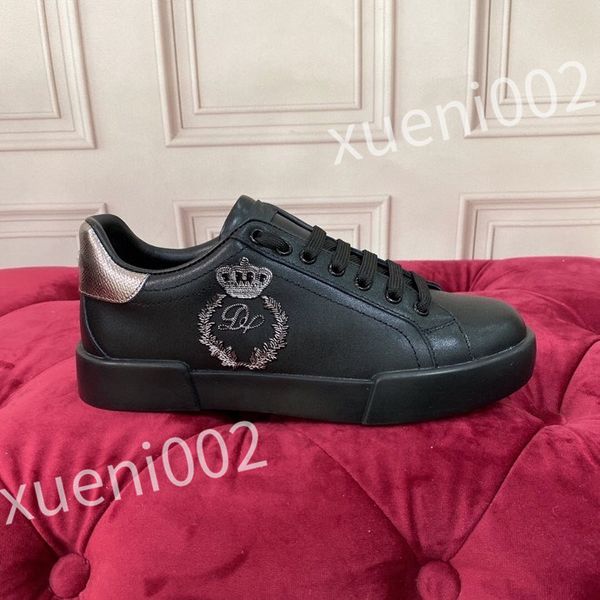 

luxury designer sneakers fashion woman man designer shoes lace-up flat shoes lady sneake boy girl shoe white, Black