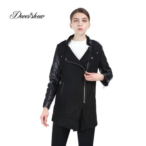 

fur clearance brand design winter coat women warm cottonpadded wool coat long women cashmere coat european fashion jacket outwear, Black