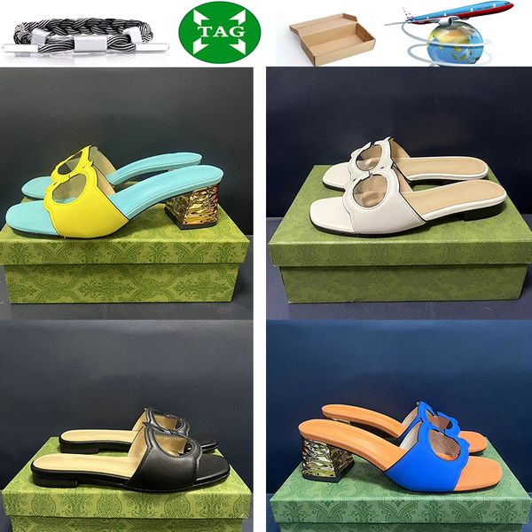 

modish womens sandals g slippers summer slide flip flops luxury flats printed jelly leather designer for woman oran sandal yellow pink green, Black