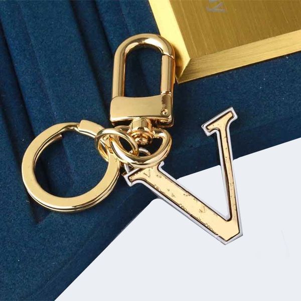 

new style gold design luxury keychains accessories designer keyring solid metal car key ring gift charm bag keyring fashion accessories, Silver