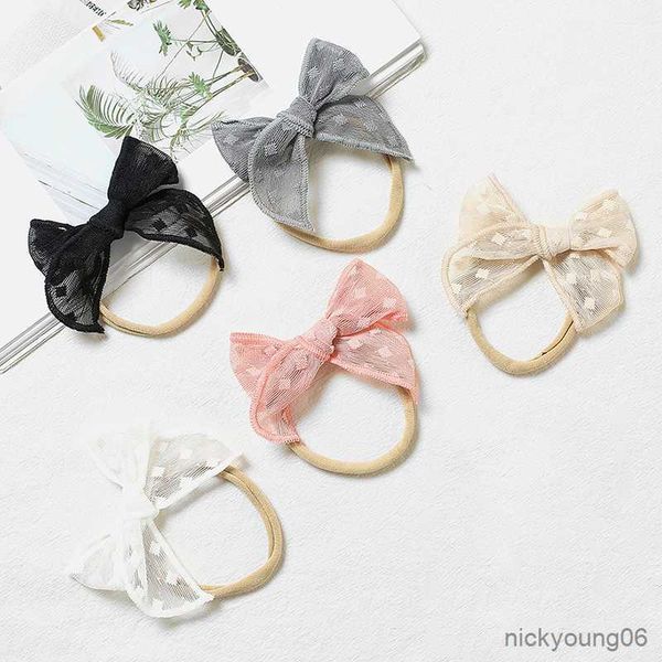 

hair accessories bowknot baby girls headband skinny newborn traceless hairband children princess head bands elastics r230608, Slivery;white