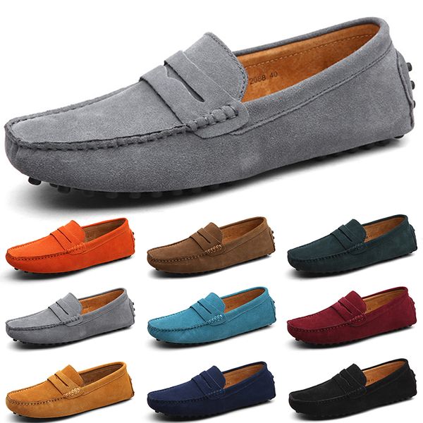 

men casual shoes solid color black breathable silvers taupe grey blue orange jogging walkings low soft multi leather mens trainer outdoor sn
