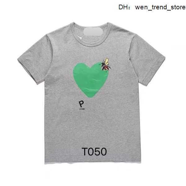 

play designer men's t shirts cdg brand small red heart badge casual polo shirt clothing 1 ab6r, White;black