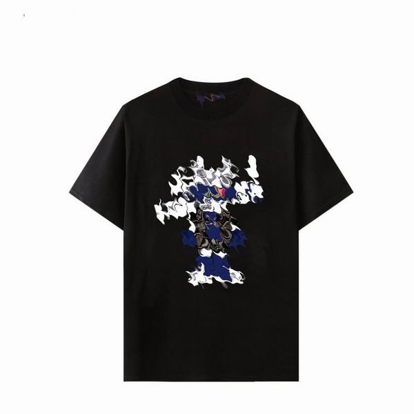 

men's designer t-shirt quality lw vi short sleeve fashion bur berrylapel men's and women's short t-shirt couple summer men&#0, White;black