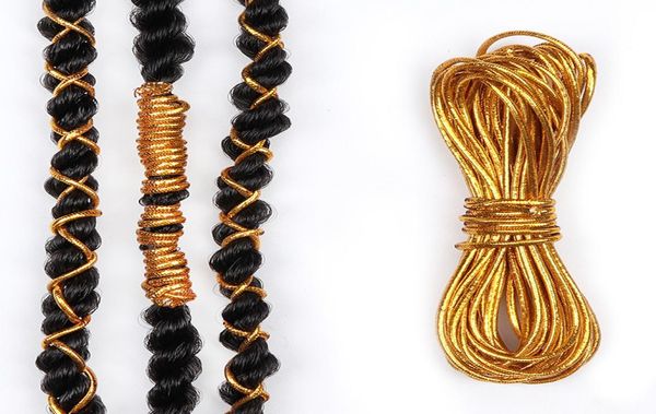 

5 pcs dreadlock beads braids hair accessories braiding hair styling shimmer stretchable braiding hair strings long 1 mpc9148091