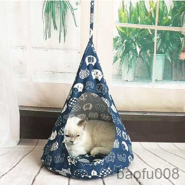 

cat carriers houses washable removable hanging cat hammock pet tent cat house bed kitten nest suitable for small pets around r230608