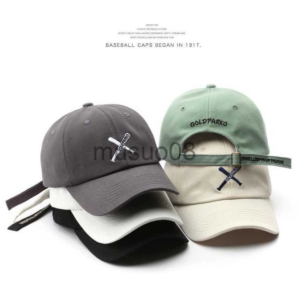 

ball caps sleckton cotton baseball cap for men and women fashion baseball bat embroidery hat casual snapback hat summer sun cap j230608, Blue;gray