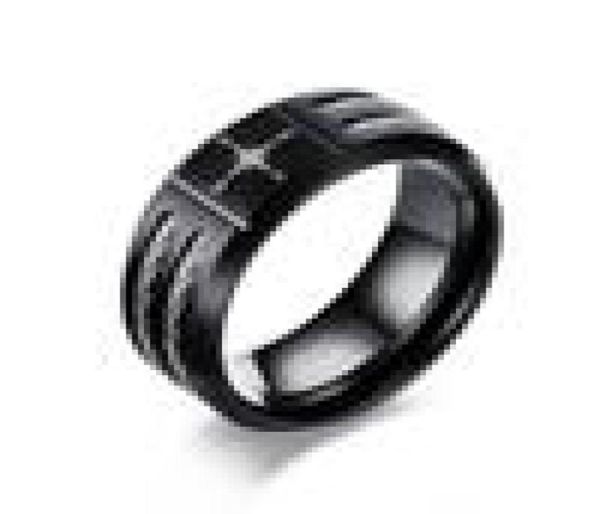 

titanium stainless steel rings the compass with cool wire men boy punk rock ring black jewelry gift3597833, Silver