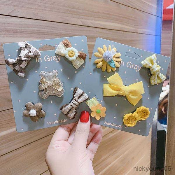 

hair accessories baby clips for little toddlers kids bows hairpins flower clip girls side r230608, Slivery;white