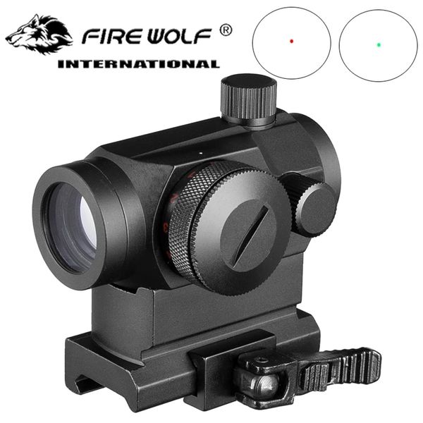 

tactical hunting qd 1x22 reflex red green dot scope sight with quick riser mount quick detach holographic collimator dot scopes