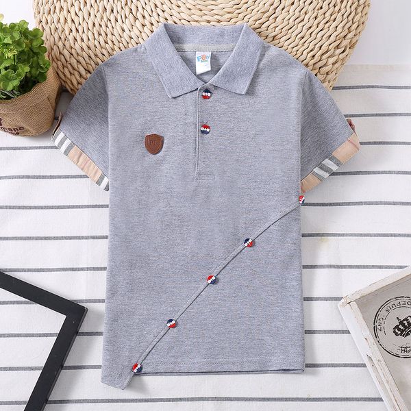 

kids shirt boy polo shirt cotton kids clothing baby clothes fashion wear temperament comfortable refreshing, Blue