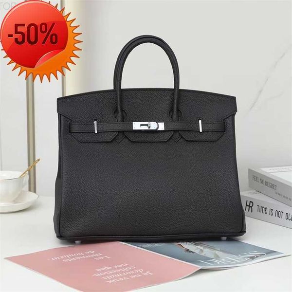 

7a birkins bags handmade cowhide 35cm silver buckle oversized leather aristocratic family same single shoulder bag