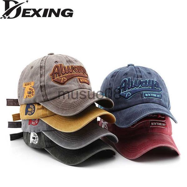 

ball caps washed embroidered baseball cap for men women street cotton dad hats casual snapback sun trucker hat bone j230608, Blue;gray