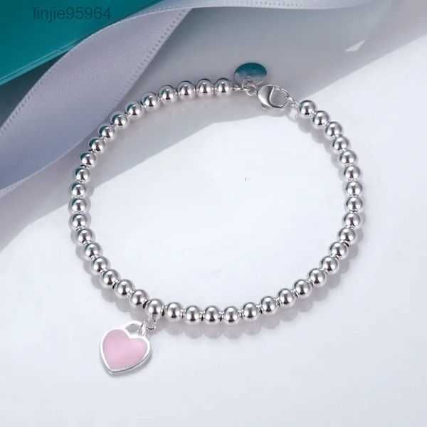 

2023 new arrival original tiffny new s925 sterling silver fashion classical style love necklace bracelet set multicolor optional women jewel, Golden;silver