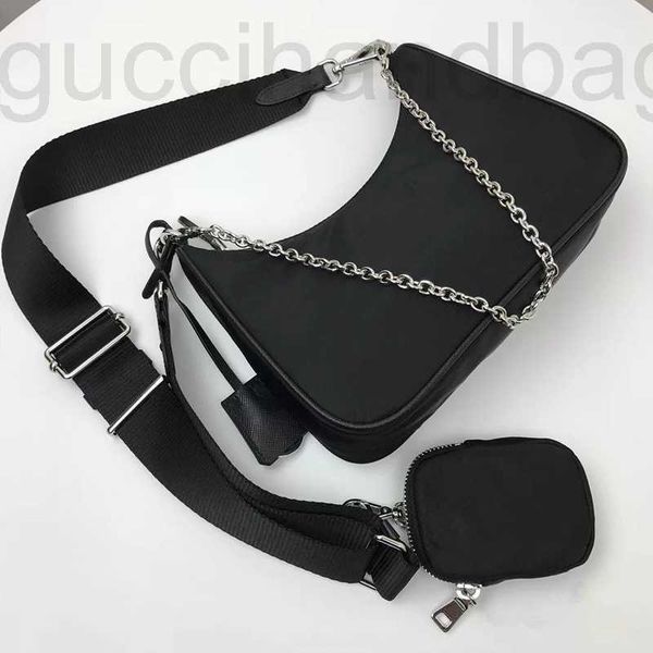 

7a quality 3piece nylon triangle bag re edition purse and handbag womens mens beach crossbody shoulder tote clutch chain luxury designers la