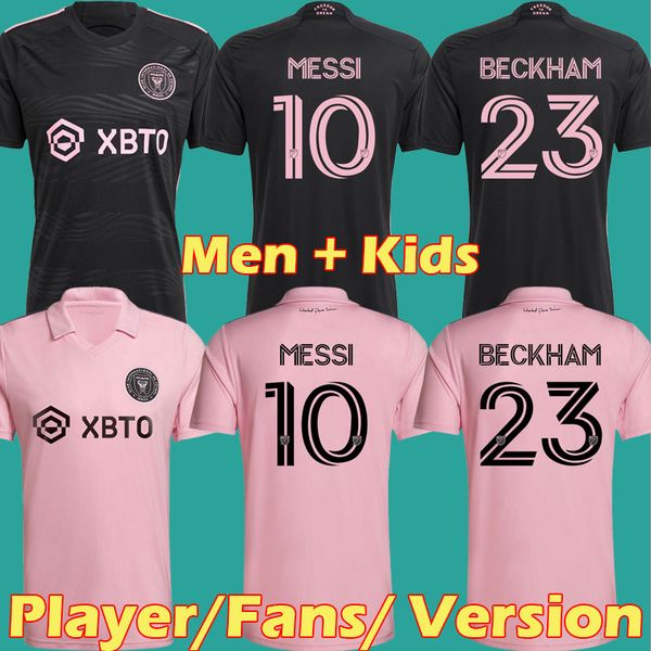 

inter miami cf soccer jerseys 2023 2024 player fans version shirt matuidi higuain jean fray campana yedlin beckham mls 23 24 football men ki, Black;yellow