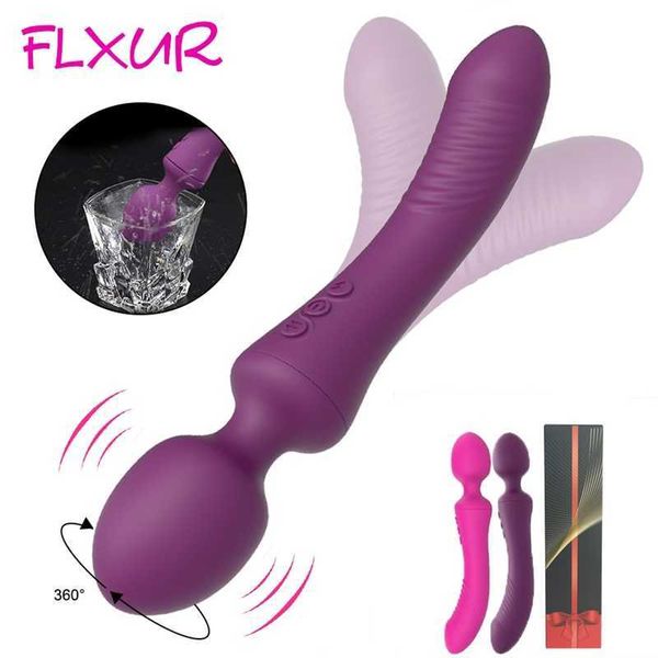 

toy massager dual vibrator toys for women powerful magic wand clitoris vagina massage anal plug g spot vibrating adults products