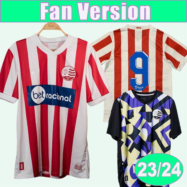 

2023 24 nautico capibaribe mens soccer jerseys home red and white goalkeeper football shirts short classic sleeve aldult uniform, Black;yellow